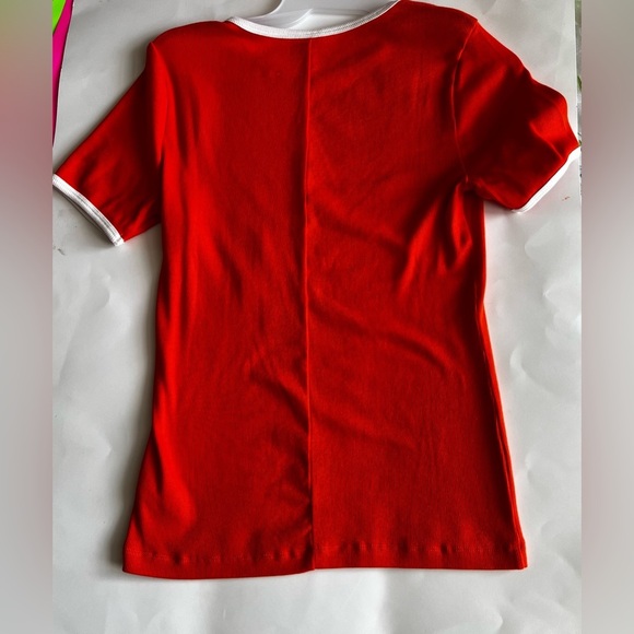 [Free Assembly]  Women's Round Neck Short Sleeve T Shirts Orange Size M - Picture 7 of 16
